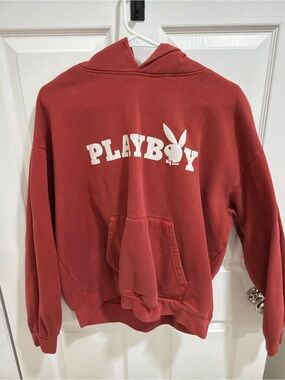 Playboy Red Hooded Sweatshirt